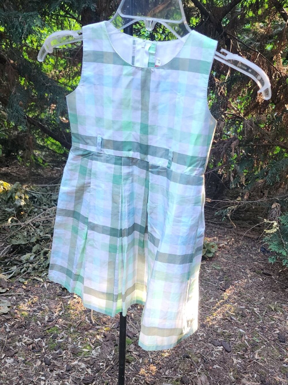 Girl's Jilax 22  sz 3-4 Green sleeveless peplum spring dress